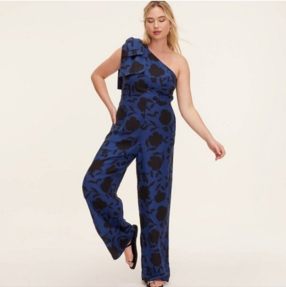 Kate Spade x Target Womans Classic Rose Jumpsuit Pants Blue Black New In Hand - Picture 3 of 5